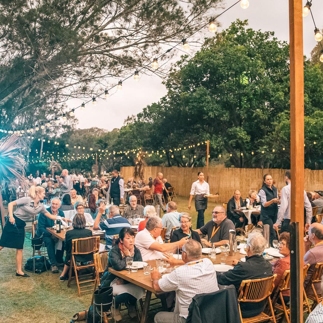 Great Southern guests enjoying a beachside dinner in Coffs Harbour